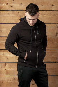 Nasty lifestyle hoody with Nasty label on back hem and pockets with YKK zips