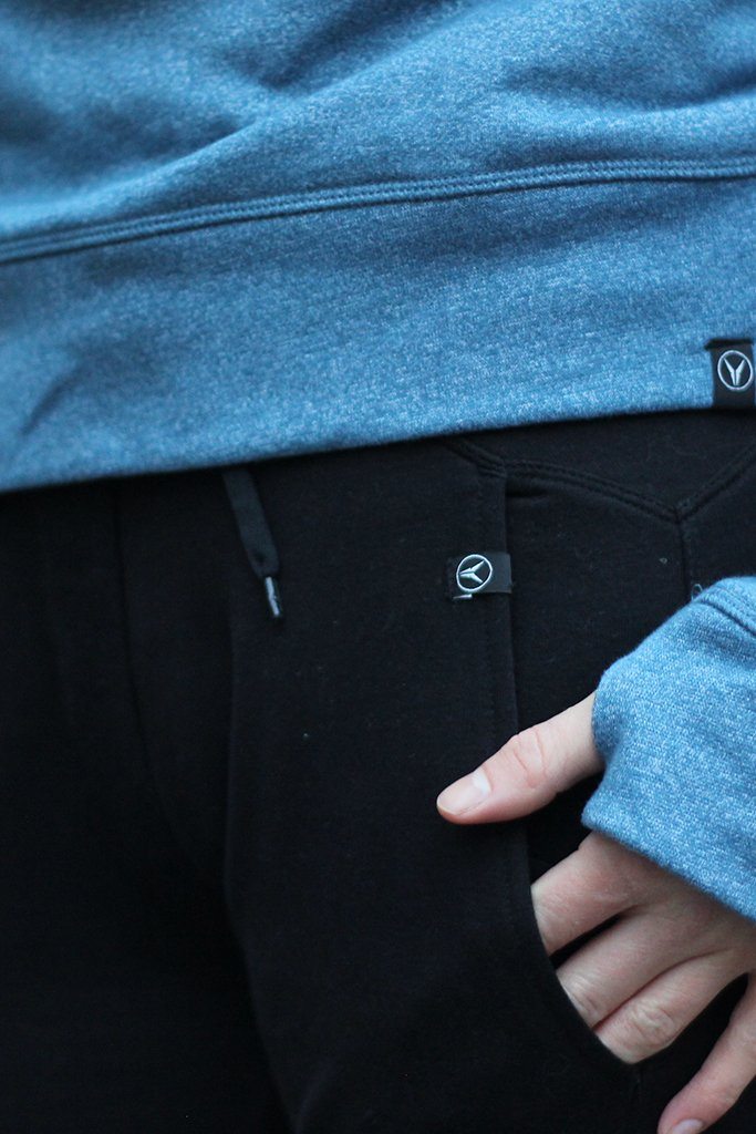 Nasty Lifestyle black jogger with woven labels