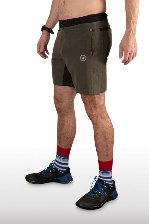 Green gym shorts mens with Nasty logo