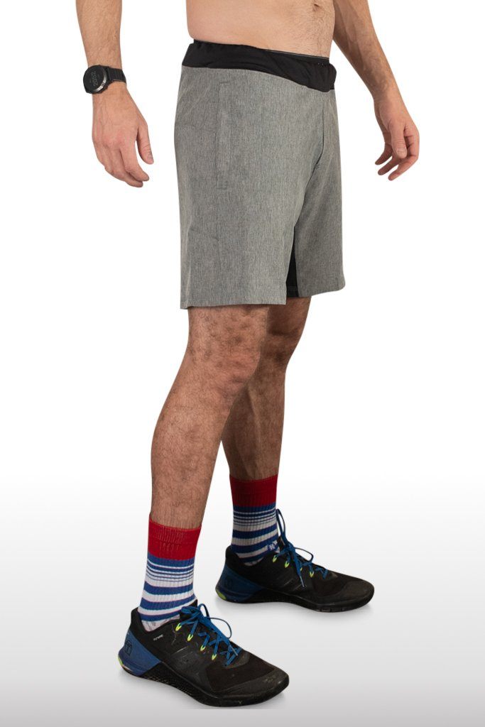 Grey gym shorts mens Nasty logo