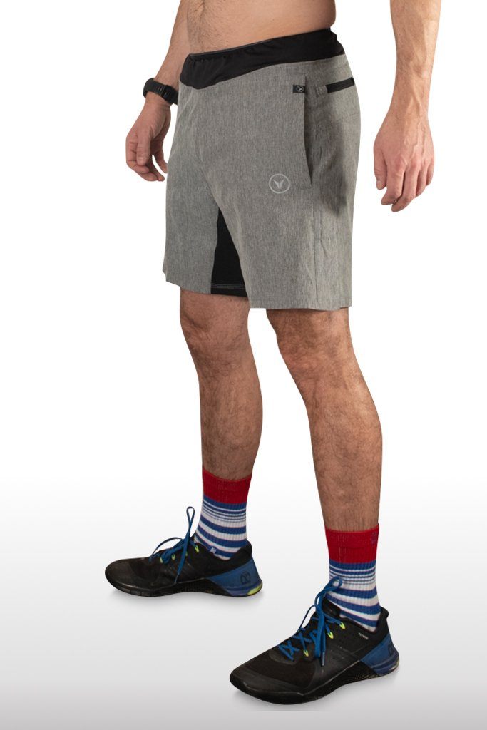 Grey gym shorts mens Nasty logo