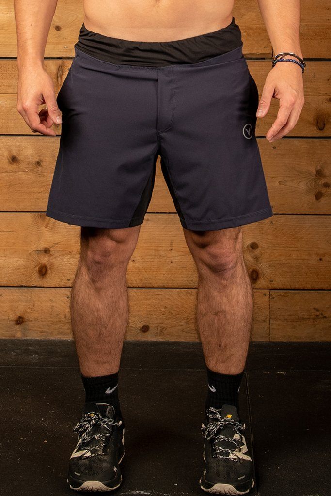 Navy CrossFit training short with Nasty logo