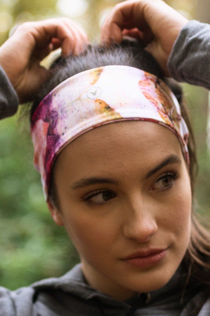 headband with washout print