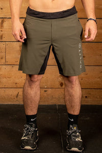 Green CrossFit training short with Nasty logo