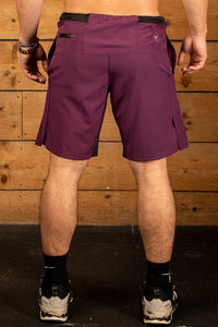 Prune CrossFit training short with hidden zip pocket