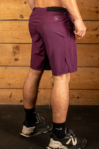 Prune CrossFit training short with hidden zip pocket